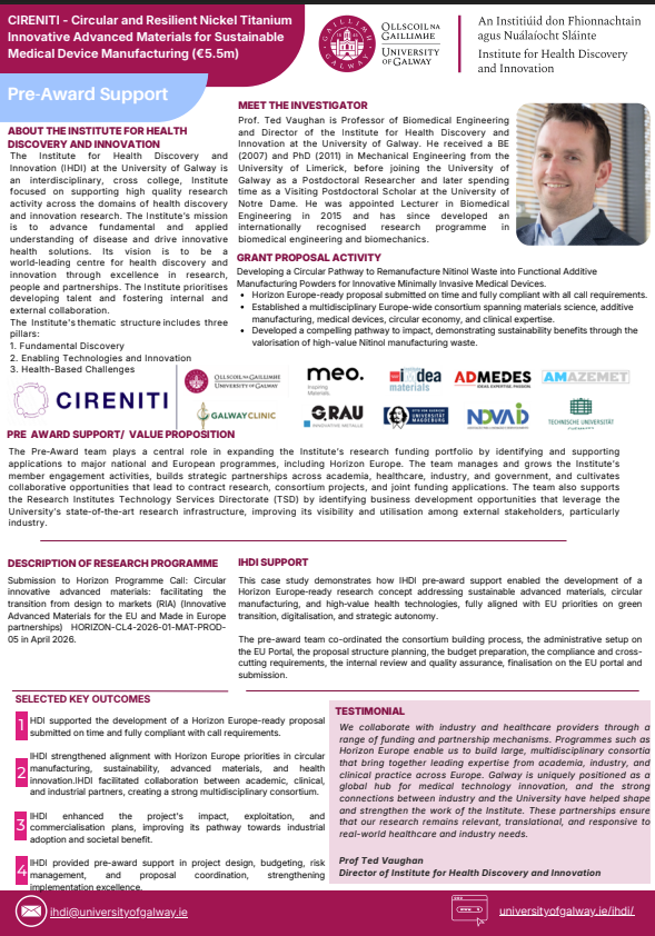 Pre-Award case study